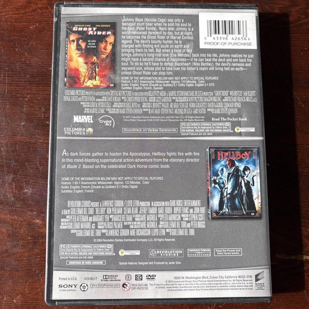 Ghost Rider/Hellboy (DVD) - Picture 2 of 2